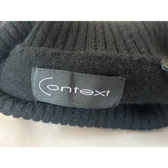 Context Lord & Taylor Black Cashmere Turtleneck Sleeveless Sweater Large - Picture 5 of 7